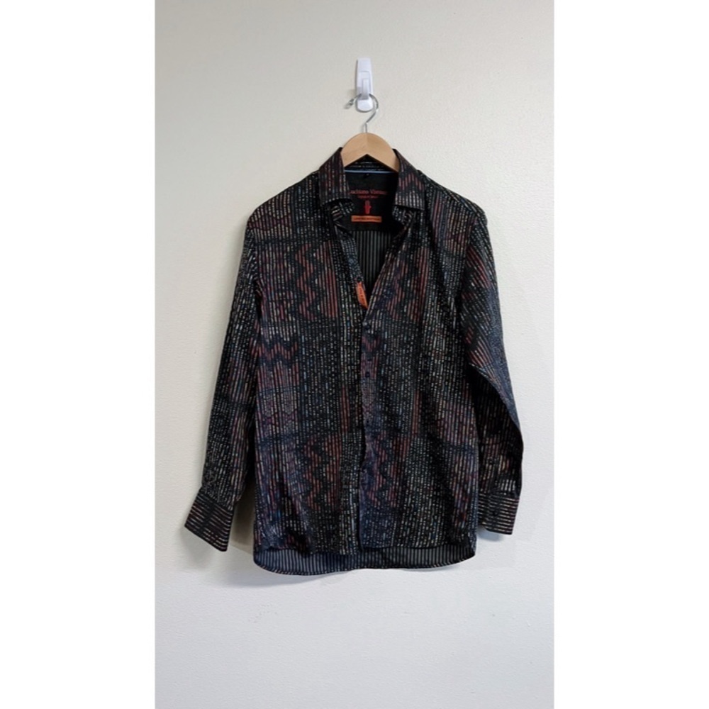 NWT Luchiano Visconti Limited Edition Geometric Button Down S